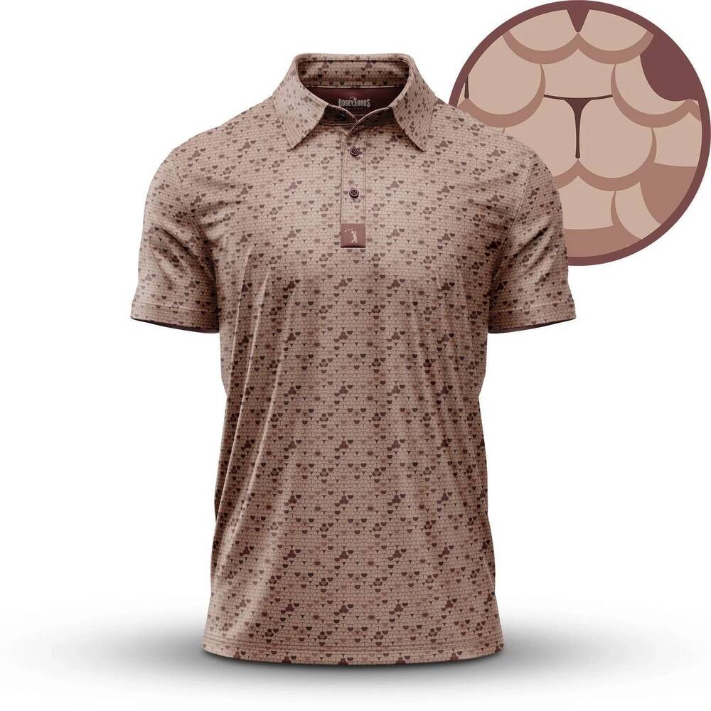 NEW BOGEY BROS men's whale tail polo shirt in sand